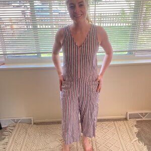 Striped Linen Jumpsuit